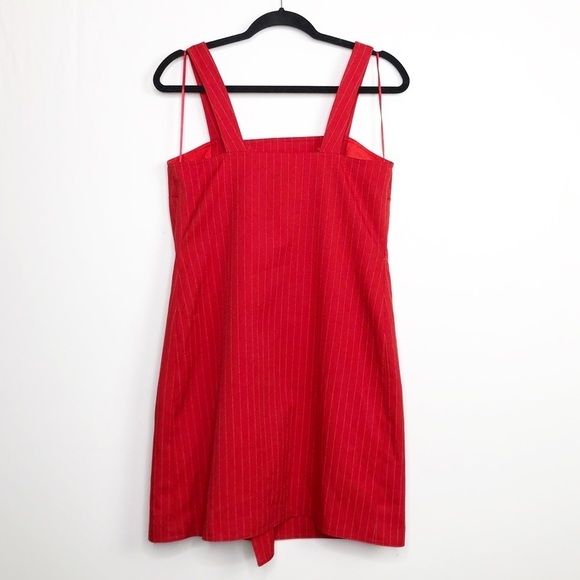 C/MEO collective Red pinstripe pinafore double breasted dressed - Picture 2 of 10